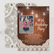 Vintage Country Lights 40th Birthday Fiesta Photo