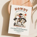 Invitación Vintage Cowboy Western Birday<br><div class="desc">Cowboy Wild Western Birthday</div>