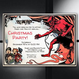 Invitación Vintage Creepy Krampus Personalizable