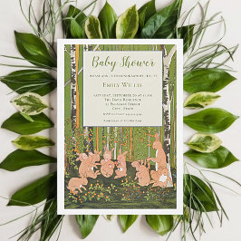 Invitación Vintage Cute Bunny Children Baby Shower