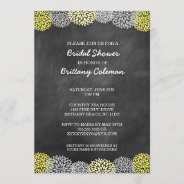 Invitación Vintage Dahlia Chalkboard Bridal Shower invita