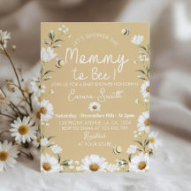 Vintage Daisy Mami Para Ser Invitado A Baby Shower