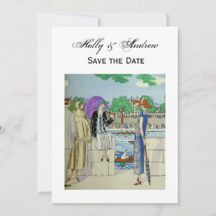 Invitación Vintage Damas de los años 20 en Crew Race Regatta