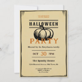 Invitación vintage de academia oscura