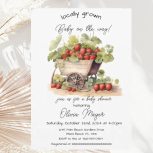 Invitación Vintage de agricultores locales de mercado Baby Sh