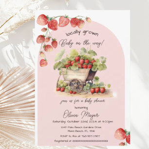 Invitación Vintage de agricultores locales de mercado Baby Sh