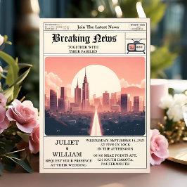 Invitación Vintage de Daily Mail Paga a Boda de un viejo peri