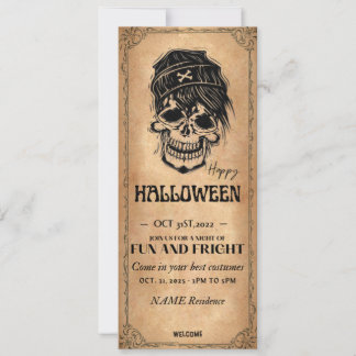 Invitación Vintage de Halloween - Fiesta de Disfra