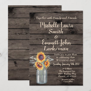 Invitación Vintage de Wood Barnyard
