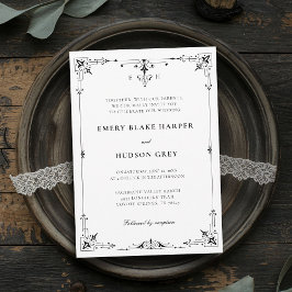 Invitación Vintage Deco Frame Country Western Formal Boda