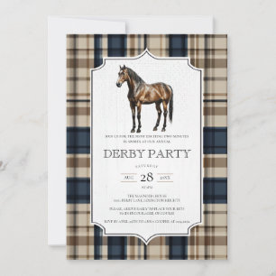 Invitación Vintage del Derby de Kentucky Elegante
