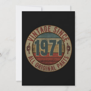 INVITACIÓN VINTAGE DESDE 1971 TODAS LAS PIEZAS ORIGINALES.