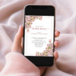 Invitación Vintage Dusty Rosa Script Floral Bridal Shower<br><div class="desc">Viejos y polvorientos gráficos botánicos florales rosas adornan esta invitación a la ducha de bonito,  con "ducha de novia" en escritura moderna con letras a mano. Póngase en contacto con el diseñador para obtener productos coincidentes. Copyright Anastasia Surridge para Elegant Invitaciones,  todos los derechos reservados.</div>