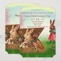 Vintage Easter Basket.Brunch De Pascua Y Caza De H
