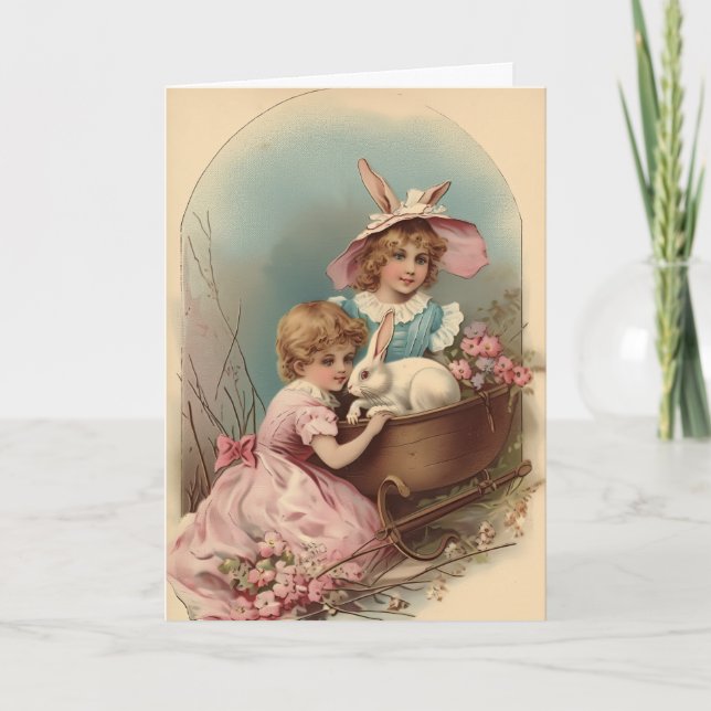 Invitación Vintage Easter Card (Anverso)