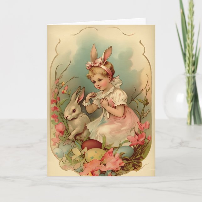 Invitación Vintage Easter Card (Anverso)