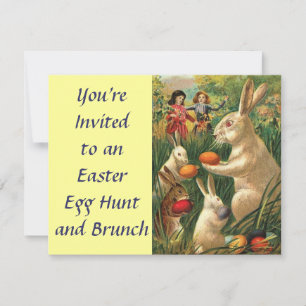 Invitación Vintage Easter Egg Hunt