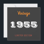 Invitación Vintage edición limitada de 1955 70th Birthday Gif<br><div class="desc">Vintage edición limitada de 1955 70th Birthday Gift</div>
