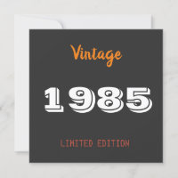 Vintage edición limitada de 1985 40th Birthday Gif