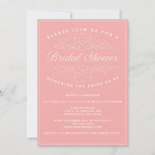 Invitación Vintage Elegance Bridal Shower Invitation
