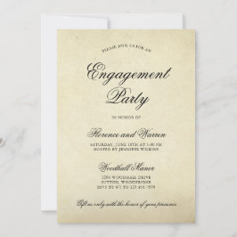 Invitación Vintage Elegant Formal Engagement Party