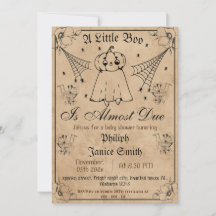 Vintage Elegant Spooky, Baby Shower de Halloween
