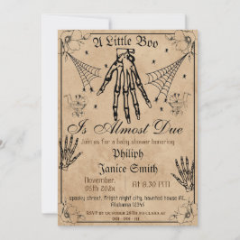 Invitación Vintage Elegant Spooky, Baby Shower de Halloween