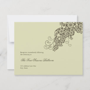 Invitación Vintage Elegante Floral Paisley Wedding