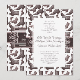 Invitación Vintage espectáculo de moda victoriano