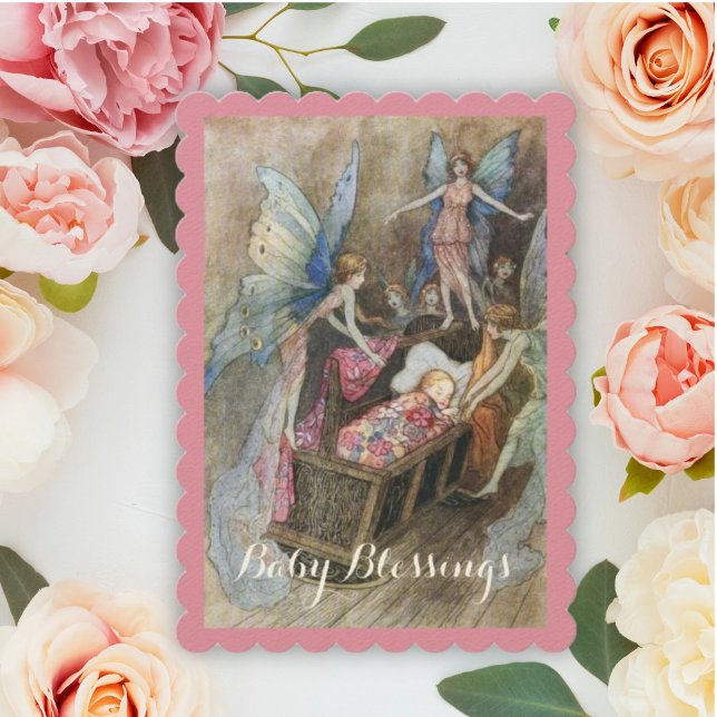 Invitación Vintage Fairy Baby Shower (Subido por el creador)