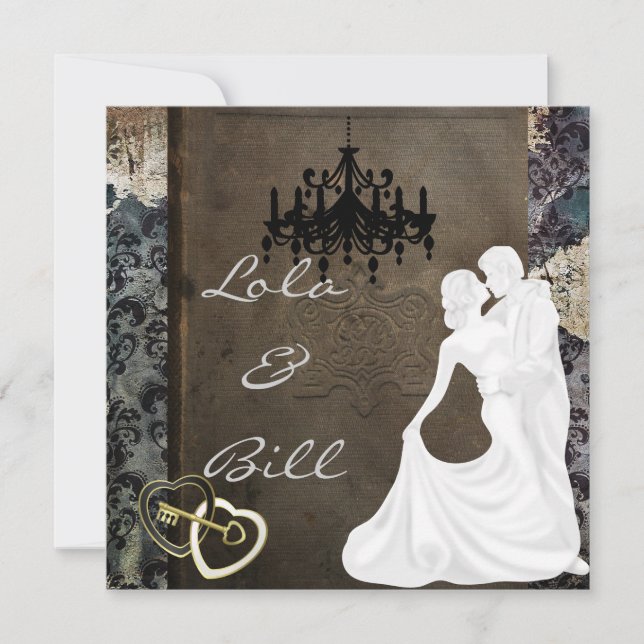 Invitación Vintage Fairytale Wedting AUTÉNTICO AN (Anverso)