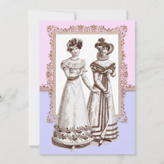 Invitación Vintage Fashion Pink & Purple Lace Bridal Shower
