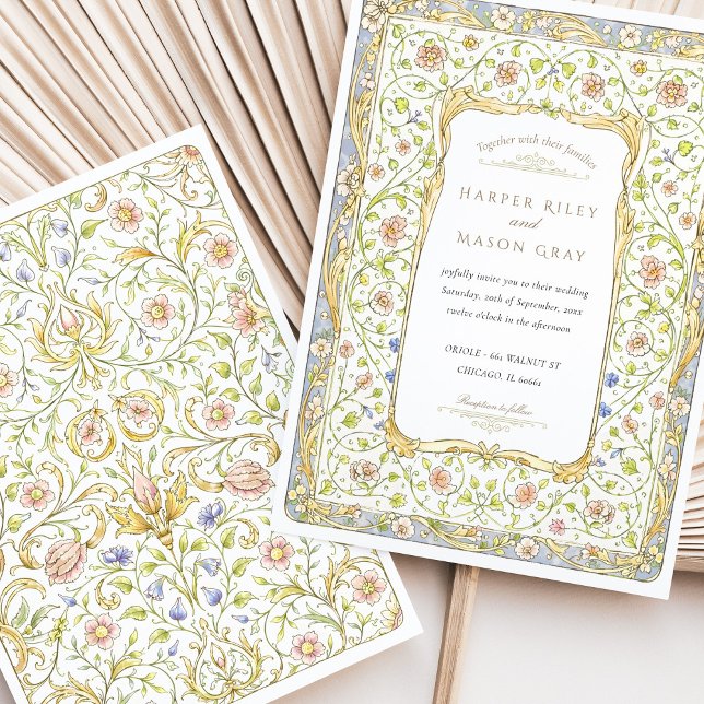 Invitación Vintage Floral Garden Wedding (Subido por el creador)