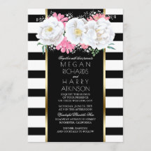 Vintage Floral Gold White Boda