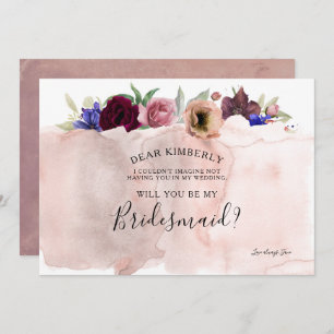 Invitación Vintage Floral Serás Mi Novia