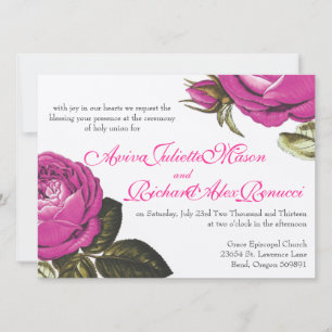 Invitación Vintage Floral Watercolor