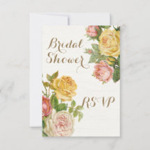 Vintage Floral Whitewash Primavera Shower