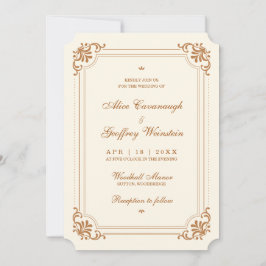 Invitación Vintage Flourish Elegant Wedding