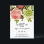 Invitación Vintage Flowers Fiesta botánico de cumpleaños núme<br><div class="desc">Invite a sus invitados a su evento con esta floral invitación a la fiesta de cumpleaños número 30. Cuenta con flores botánicas y tipografía clásica. Esta botánica invitación a la fiesta de cumpleaños número 30 es perfecta para los cumpleaños de primavera y otoño. Los textos son totalmente editables para cualquier...</div>