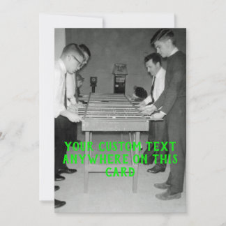INVITACIÓN VINTAGE FOOSBALL FUZBOLL FOOTBALL
