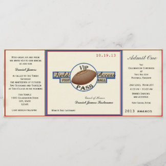 Invitación Vintage Football Field Pass
