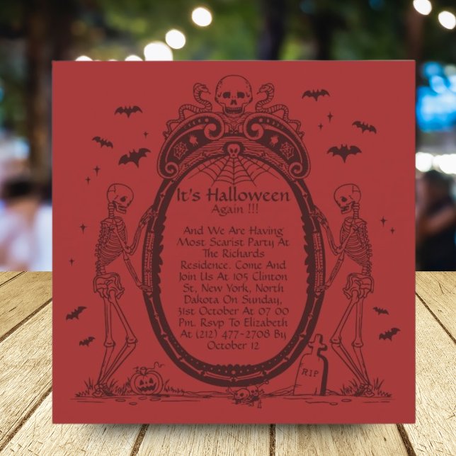 Invitación Vintage Frame Halloween Party (Subido por el creador)