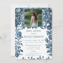 Invitación Vintage French Toile Floral Bridal Shower