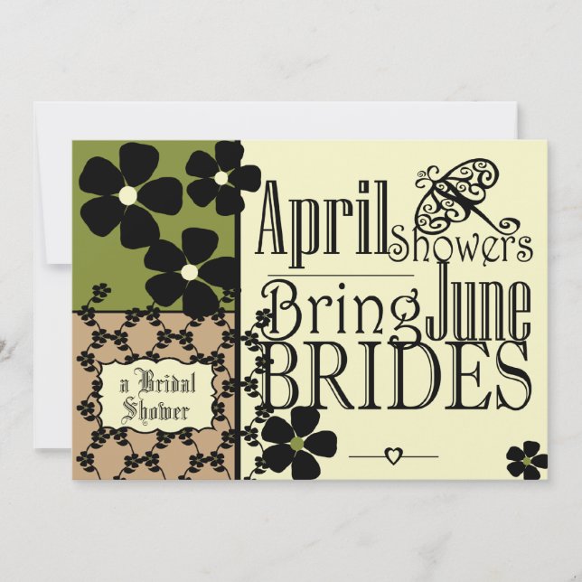 Invitación Vintage Garden Bridal Shower (Anverso)