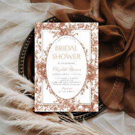 Invitación Vintage Garden Chateau Toile Otumn Bridal Shower