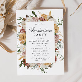 Invitación Vintage Garden Floral Graduation Party