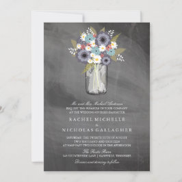 Invitación Vintage Garden Floral Mason | Boda