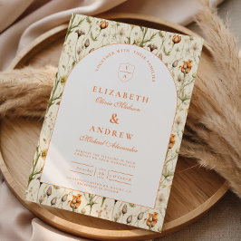 Invitación Vintage Garden Floral Wedding