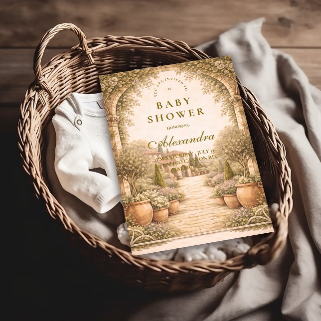 Invitación Vintage Garden Florals Baby Shower (Subido por el creador)