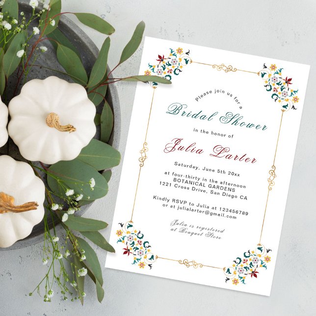 Invitación Vintage Geométrica Clásica Motif Bridal Shower (Subido por el creador)